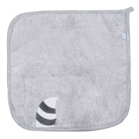 ست حوله 5 تیکه طرح راکن رنگ طوسی پاپو Papo