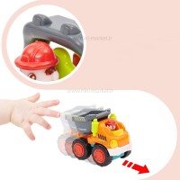 ماشین قدرتی کامیون نارنجی هولی تویز  Huile Toys رنگ نارنجی
