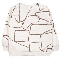 بلوز شلوار اسپرت طرح سان‌شاین رنگ کرم و قهوه ای رابو Raboo