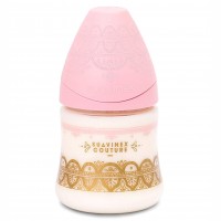 شیشه شیر 150 میل لوکس رنگ صورتی سواوینکس Suavinex