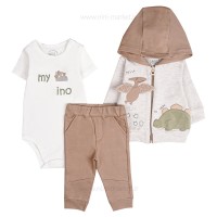 سه تکه پسرانه ژوارسیک رنگ کرم نیلی nili