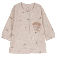 بلوز آستین بلند جلو دکمه طرح فندق رنگ کرم نیلی nili