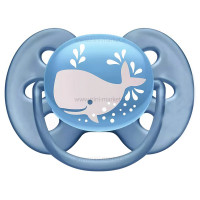 پستانک Ultra Soft طرح نهنگ طوسي 18-6 ماه اونت AVENT (فاقد جعبه)