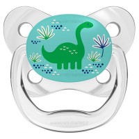 پستانک تکی طرح دایناسور رنگ سبز ۶-۱۸ ماه دکتر براون Dr.brown (فاقد جعبه)