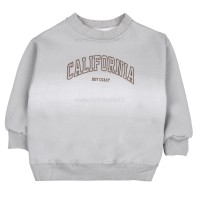 بلوز داخل‌کرک اسپرت طرح لاتین رنگ طوسی