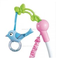 جامپر موزیکال نوزاد طرح جغد و سنجاب رنگ صورتی