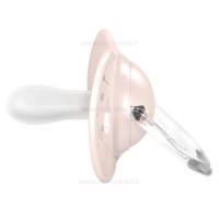 پستانک تکی بادامی 0 - 6 ماه طرح گلد صورتی سواوینکس Suavinex