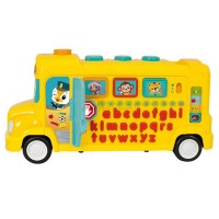 اتوبوس الفبا رنگ زرد هولی تویز Huile Toys