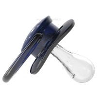 پستانک تکی درب دار طرح ستاره رنگ سرمه ای سایز 6 تا 0 ماه دکتربراون Dr.brown