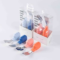 ست قاشق و چنگال رنگ آبي هی اور شی Heorshe