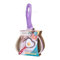 تابه چدن گرانیت قلبی رنگ بنفش عروس Aroos