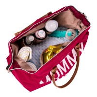 ساک لوازم مادر Mommy bag رنگ زرشکی برند Trager