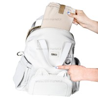 ساک لوازم کوله ای طرح گربه رنگ سفید فندی fendi