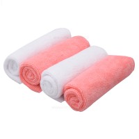 حوله دست و صورت 4 عددی رنگ صورتی سفید baby4life