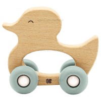 دندانگیر چوبی سیلیکون طرح اردک رنگ سبز کیکابو Kikkaboo