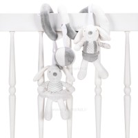 آويز مارپيچ طرح خرگوش سفید طوسی یانیک تویز Yanic Toys