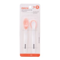 قاشق غذاخوری حرارتی 2 عدد رووکو Rovco رنگ صورتی