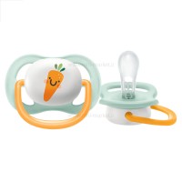 پستانک بادامی تکی الترا ایر 0 - 6 ماه طرح هویج اونت Avent (بدون جعبه)