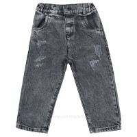 شلوار جین راسته اسپرت رنگ ذغالی پاپو papo