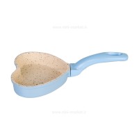 تابه چدن گرانیت قلبی رنگ آبی عروس Aroos