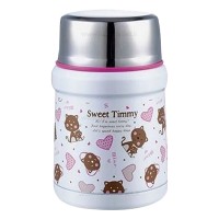 فلاسک غذای کاور دار طرح گربه رنگ صورتی پینکا pinkah