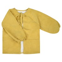 پیشبند آستین دار مخمل طرح کامیون رنگ زرد دکتر جیم Dr Gym