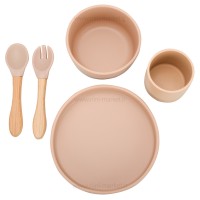 ست ظرف غذا 6 تیکه رنگ کرمی minik oioi