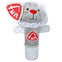 جغجغه سوسیسی طرح شیر رنگ طوسی baby fun