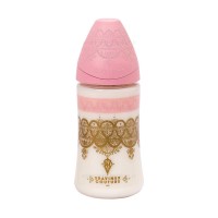 شیشه شیر 270 میل لوکس رنگ صورتی سواوینکس Suavinex