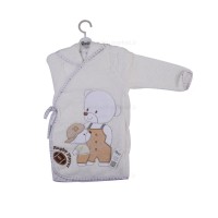 ست حوله 5 تکه طرح خرس کلاه دار رنگ کرم پاپو papo