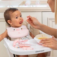 پیشبند سیلیکونی کوچک طرح خوک صورتی کیکابو Kikkaboo