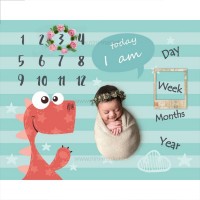 پارچه ماهگرد طرح اژدها زمینه سبز برند آلپی کیدز LP Kids