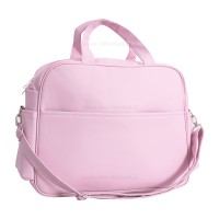 ساک لوازم چرم دوخت چهارخانه صورتی 003 baby4life