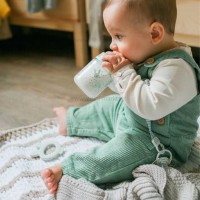 شيشه شير 150 ميل استيکر خرگوش رنگ طوسی سواوینکس Suavinex