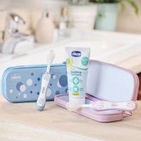 ست مسواک 6-36 ماه طرح خال خال رنگ یاسی چیکو Chicco