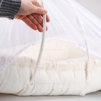 تشک پشه بند بزرگ پارچه موسلین رنگ کرم  ایسیزisiz