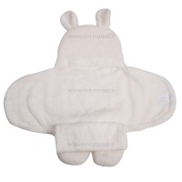 پتو قنداقی طرح تدی رنگ سفید کارترز Carters