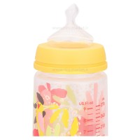 شیشه شیر کارتونی 270 میل طرح طوطی رنگ زرد سوانیکس Suavinex