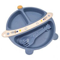 ظرف بامبو طرح فضايي رنگ آبي منگلین Mengqilin