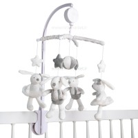 آويز بالای تخت طرح خرگوش سفید طوسی یانیک تویز Yanic Toys