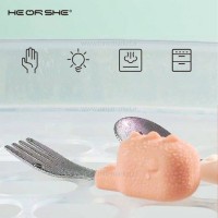 ست قاشق و چنگال رنگ صورتی هی اور شی Heorshe