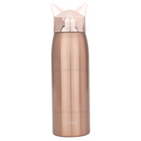 فلاسک آب استيل طرح روباه رنگ طلایی هلو دریم Hello dream