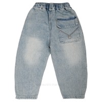 شلوار جین اسپرت طرح آلاما رنگ آبی روشن