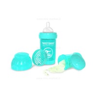 شیشه شیر ضد نفخ 180 میل فیروزه ای تویست شیک Twistshake