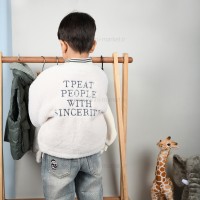 سویشرت اسپرت تدی طرح ساده رنگ کرم