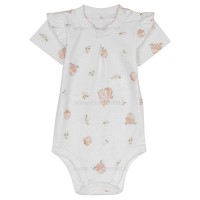 زیر دکمه آستین کوتاه طرح فندق رنگ کرم نیلی nili