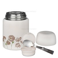 فلاسک غذا 500 میل طرح گل رنگ کرمی سیمپلی سیتی Simplicity