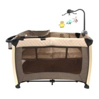 تخت و پارک بیبی فور لایف Baby4life رنگ قهوه ای مدل P130