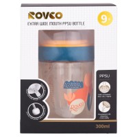 شیرخوری دسته دار 330 میل رنگ سرمه ای نارنجی رووکو Rovco