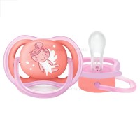 پستانک تکی الترا ایر 18-6 ماه طرح فرشته گلبهی اونت Avent (فاقد جعبه)